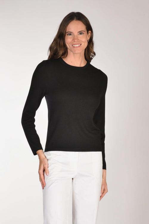 Maglia Girocollo Nero Donna