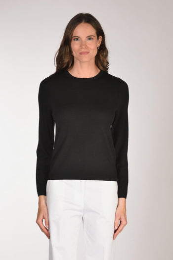 Maglia Girocollo Nero Donna - 2