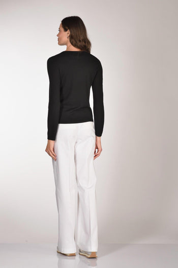 Maglia Girocollo Nero Donna - 5