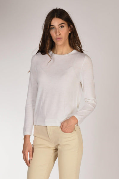 Maglia Girocollo Bianco Donna