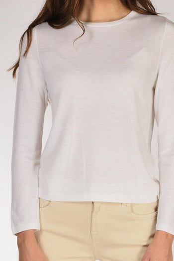 Maglia Girocollo Bianco Donna - 3
