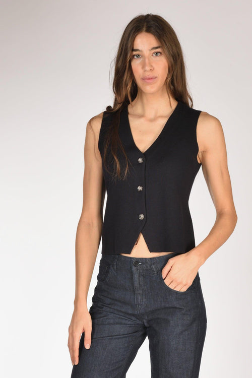 Maglia Gilet Blu Donna