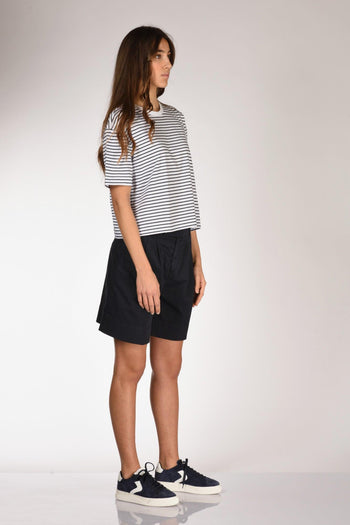 Maglia Rigata Bianco/blu Donna - 4