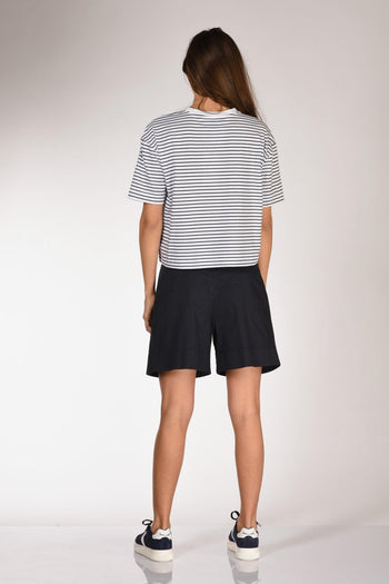 Maglia Rigata Bianco/blu Donna - 5