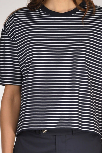 Maglia Rigata Blu/bianco Donna - 3