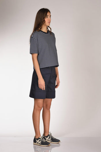 Maglia Rigata Blu/bianco Donna - 4