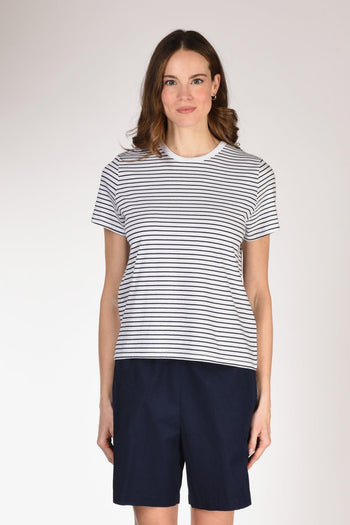 Tshirt Maglia Bianco/blu Donna - 2