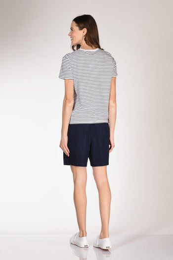 Tshirt Maglia Bianco/blu Donna - 5