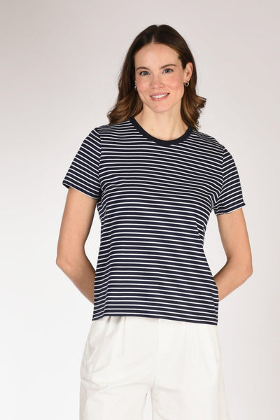 Tshirt Maglia Blu/bianco Donna