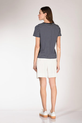 Tshirt Maglia Blu/bianco Donna - 5