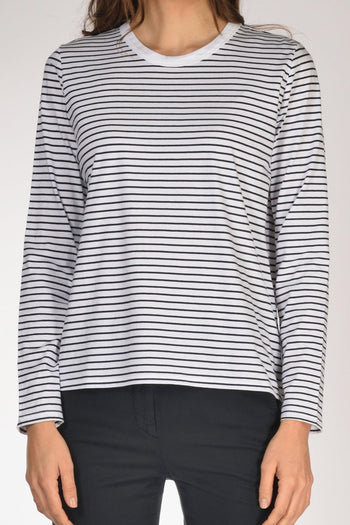 Maglia Rigata Bianco/blu Donna - 3