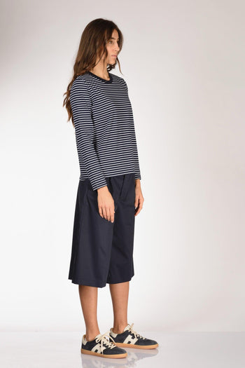 Maglia Rigata Blu/bianco Donna - 4