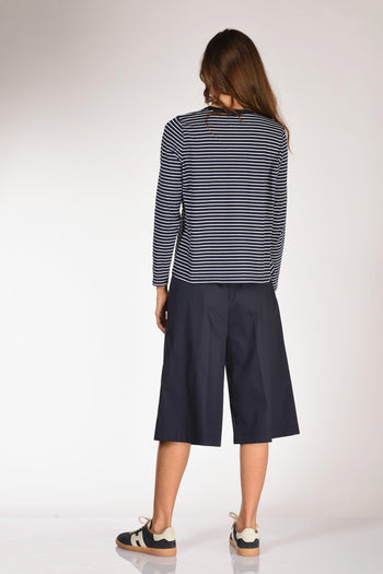 Maglia Rigata Blu/bianco Donna - 5
