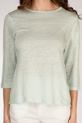Tshirt M. 3/4 Azzurro Donna - 3