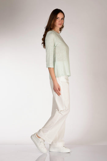Tshirt M. 3/4 Azzurro Donna - 4