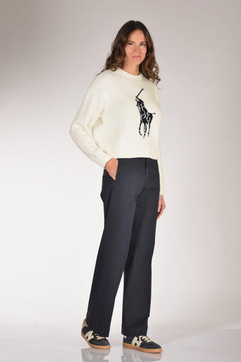 Pantalone Lutetia Blu Navy Donna - 2