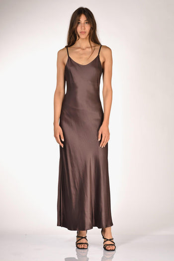 Abito Lungo Marrone Donna - 2