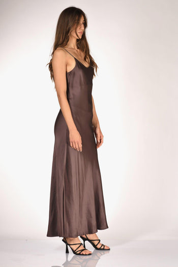 Abito Lungo Marrone Donna - 4