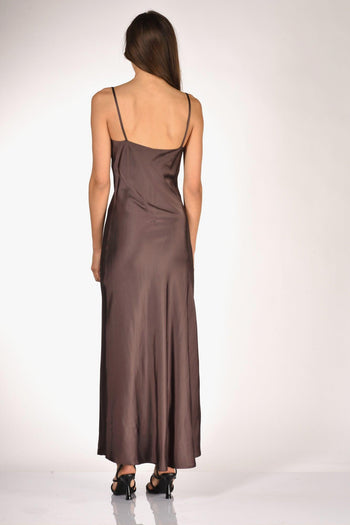 Abito Lungo Marrone Donna - 5