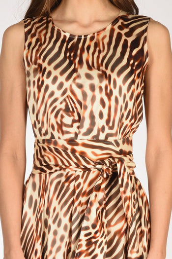 Abito Stampa Marrone/beige Donna - 3