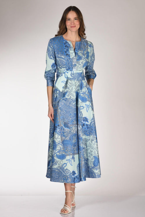Abito Stampa Azzurro/blu Donna
