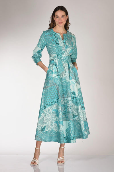 Abito Stampa Azzurro Chiaro/scuro Donna