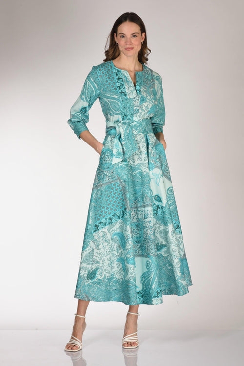 Abito Stampa Azzurro Chiaro/scuro Donna