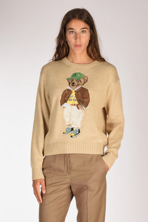 Maglia Bear Beige Donna