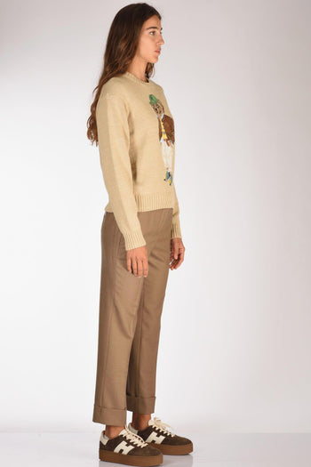 Maglia Bear Beige Donna - 4