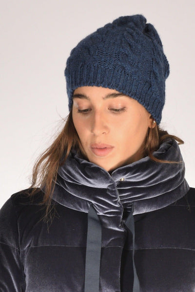 Cappello Treccia Blu Chiaro Donna