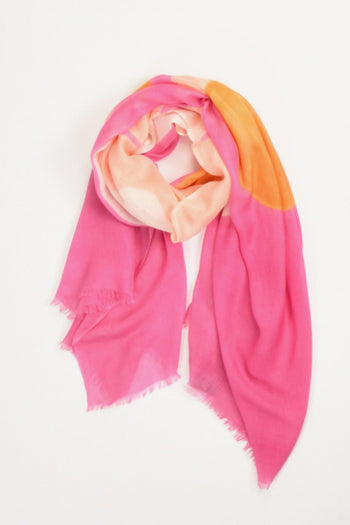 Sciarpa Stampata Fucsia/arancio Donna - 2