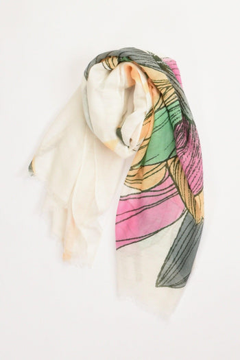 Sciarpa Stampata Bianco/multicolor Donna - 2