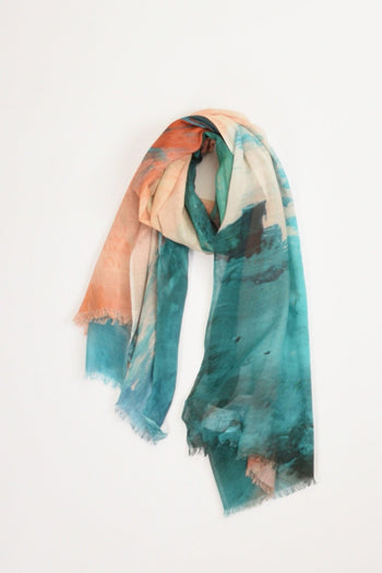 Sciarpa Stampata Azzurro/rosa/verde Donna - 2