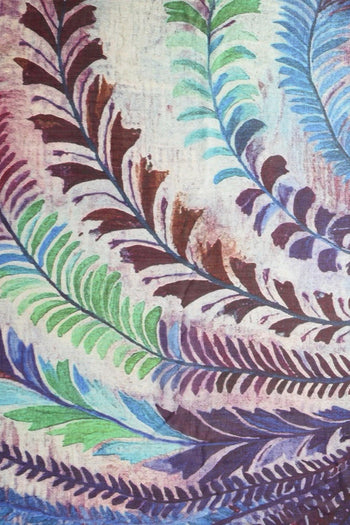 Sciarpa Stampata Blu/verde/bianco Donna - 4