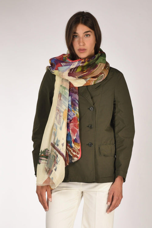 Sciarpa Stampata Multicolor Donna