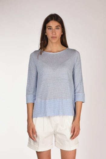 Tshirt Rigata Azzurro/bianco Donna - 2