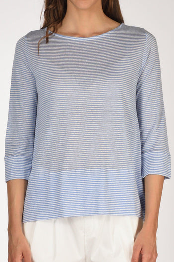 Tshirt Rigata Azzurro/bianco Donna - 3