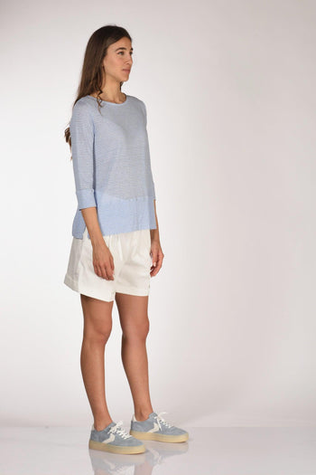 Tshirt Rigata Azzurro/bianco Donna - 4