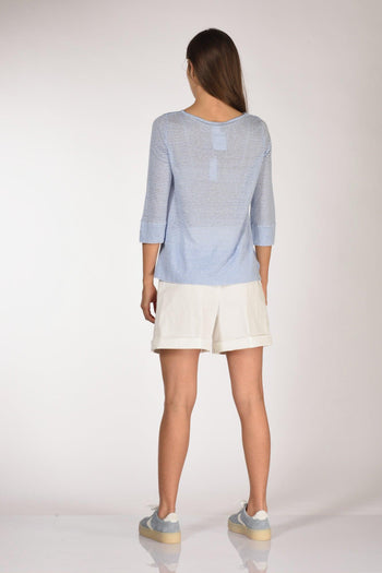 Tshirt Rigata Azzurro/bianco Donna - 5