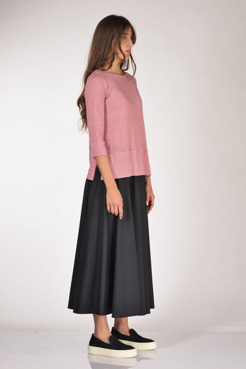 Tshirt Rigata Fucsia/bianco Donna - 4