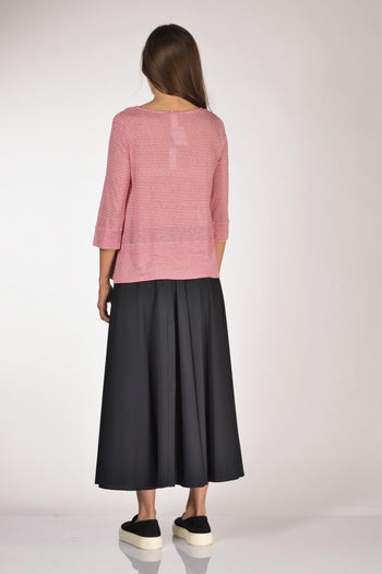 Tshirt Rigata Fucsia/bianco Donna - 5