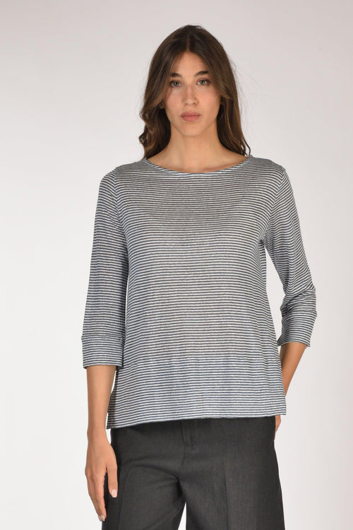 Tshirt Rigata Blu/bianco Donna