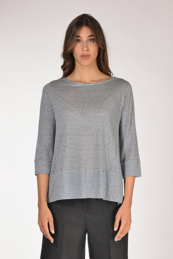 Tshirt Rigata Blu/bianco Donna - 2