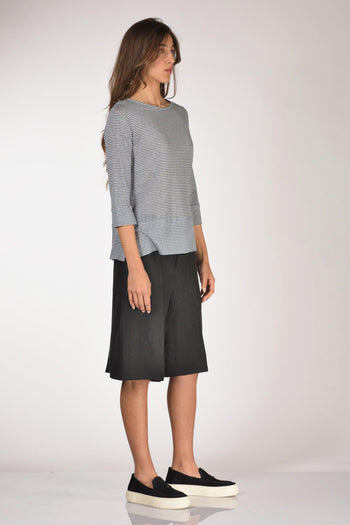 Tshirt Rigata Blu/bianco Donna - 4