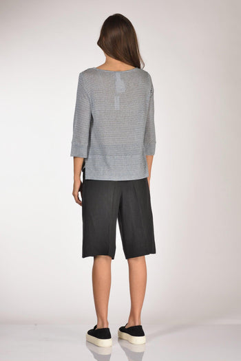 Tshirt Rigata Blu/bianco Donna - 5