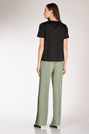 Tshirt Seta Mm Nero Donna - 5