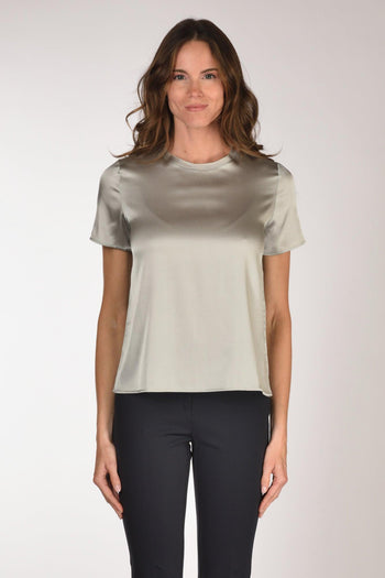 Tshirt Seta Mm Grigio Perla Donna - 2