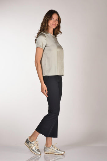 Tshirt Seta Mm Grigio Perla Donna - 4