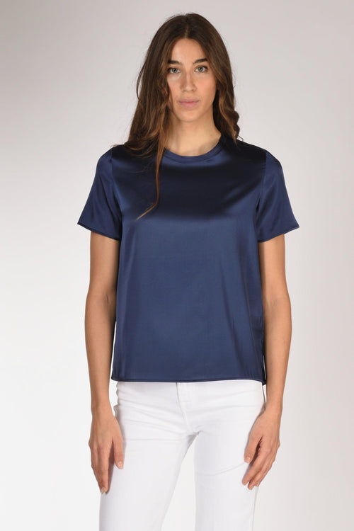 Tshirt Seta Mm Blu Donna