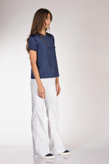 Tshirt Seta Mm Blu Donna - 4